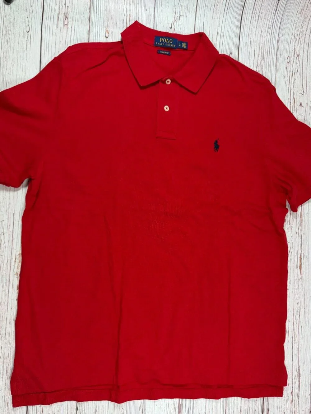 Polo Ralph Lauren Red Classic Fit Short Sleeve Polo Shirt - Picture 2 of 8